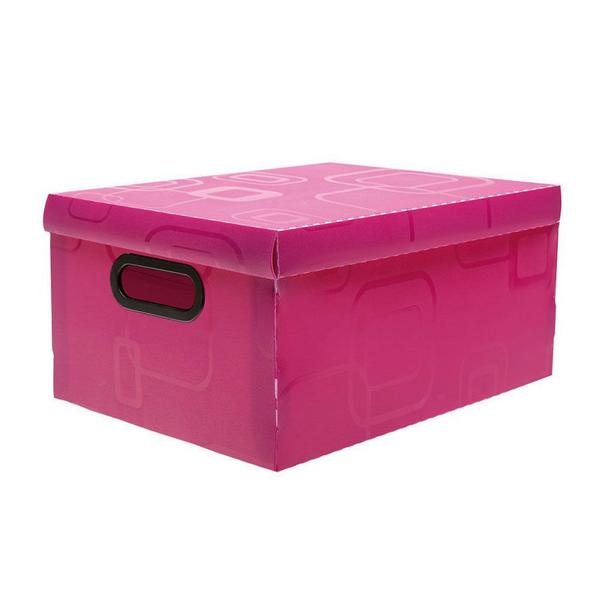 Caixa Organizadora Média PP 38cm X 29cm X 18,5cm Dello Rosa Pink