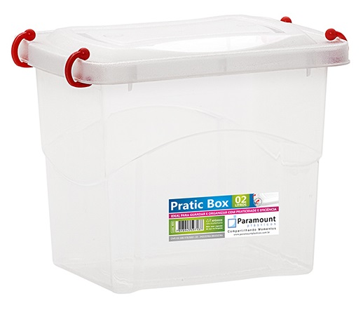Caixa Organizadora Plástica Pratic Box 2 Litros Paramount 409