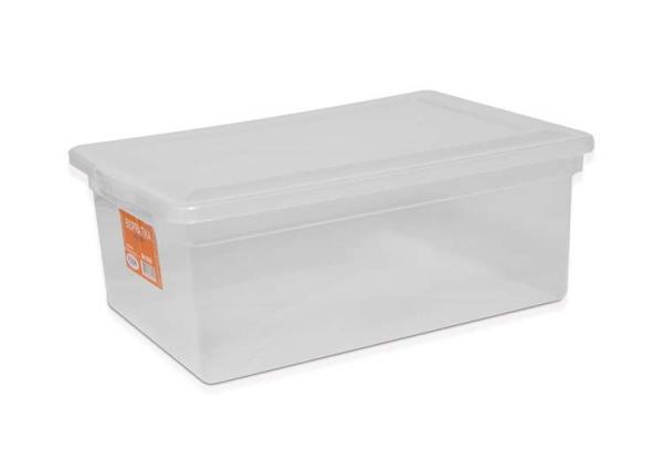 Caixa Organizadora Plástico com Tampa Transparente 20 L Bioprátika Pleion - PLE 007