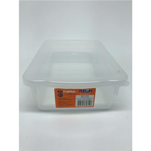 Caixa Organizadora Plastico com Tampa Transparente Biopratika 2,5 L - 0310 - Pleion - Ple 310