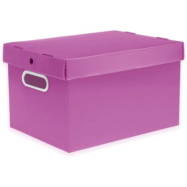 Caixa Organizadora Prontobox Rosa 360X265X230 MD - Polycart