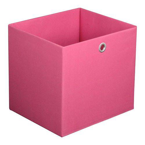 Tamanhos, Medidas e Dimensões do produto Caixa Organizadora Retangular Grande Rosa 30x32x28 Cm Acasa Móveis