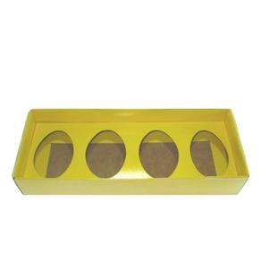 Caixa para Ovo de Colher (4x50gr) Amarelo 20,6x8,3x3,5 com 10