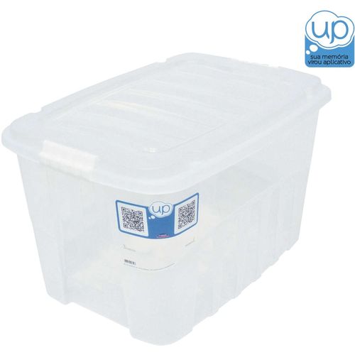 Caixa Plastica Multiuso Gran Box Alta Incolor 19,8l Plasutil