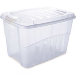Caixa Plastica Multiuso - Gran Box Alta Incolor 29l - Plasutil