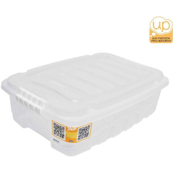 Caixa Plastica Multiuso GRAN BOX Baixa Incolor 13,7L - Comprasjau