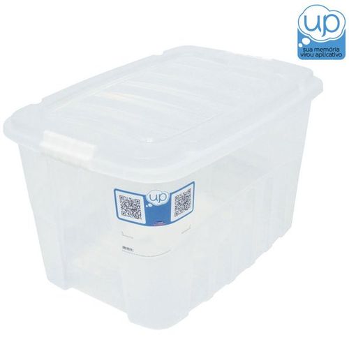 Caixa Plastica Multiuso Gran Box Baixa Incolor 13,7l Plasutil