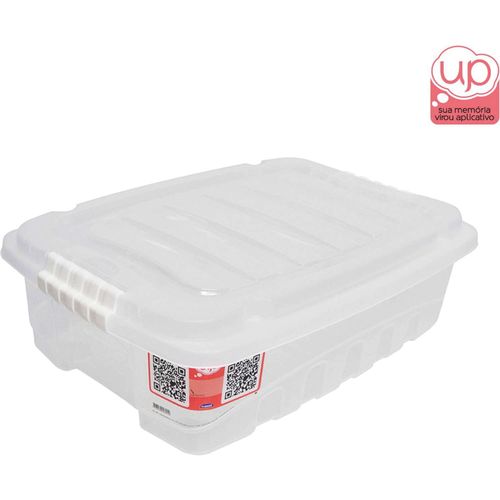 Caixa Plastica Multiuso Gran Box Baixa Incolor 9.3l Plasutil