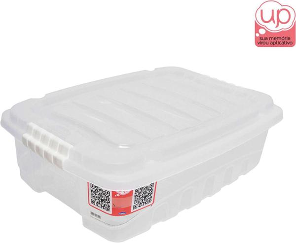 Caixa Plastica Multiuso GRAN BOX Baixa Incolor 9,3L Plasutil