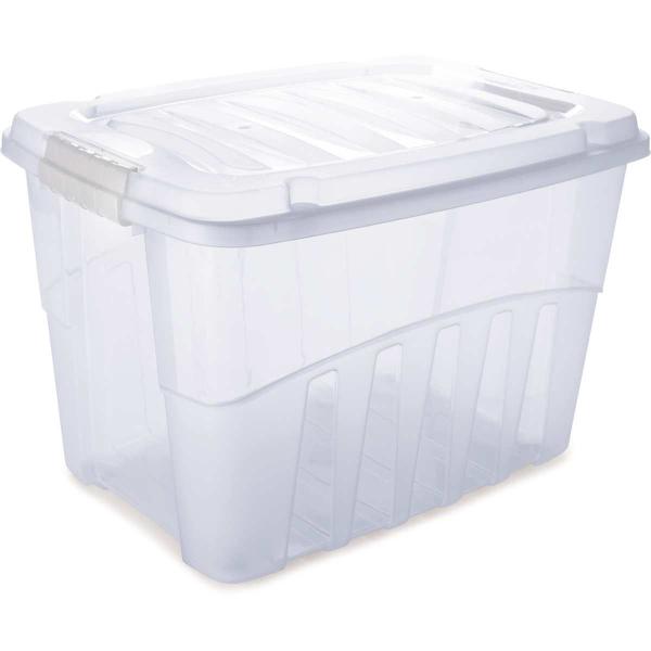 Caixa Plastica Multiuso GRAND BOX ALTA Incolor 56L - eu Quero Eletro
