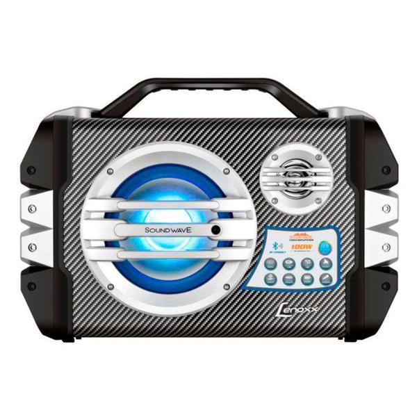 Caixa Portátil Multiuso Lenoxx Bluetooth Bateria Interna 12V Rádio FM USB CA305 100W RMS
