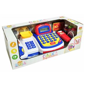 Caixa Registradora Infantil com Acessórios Azul - Dm Toys