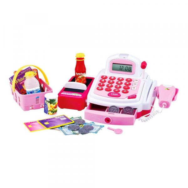 Caixa Registradora Infantil Rosa - Dm Toys - Dmtoys