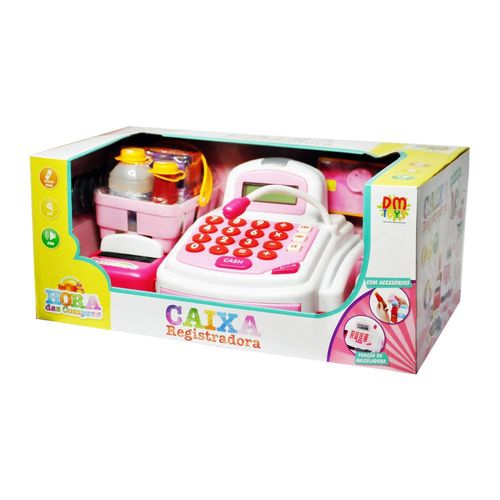 Caixa Registradora Infantil Rosa DMT3815 - Dm Toys
