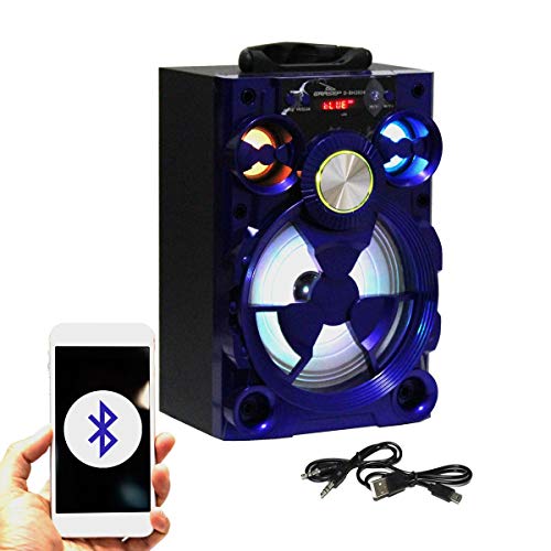 Caixa Som Bluetooth Portátil Mp3 Usb Potente 15W Azul 2024