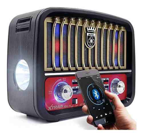Caixa Som Rádio Retrô Vintage Mp3 Fm Am Bluetooth Portátil - Inova