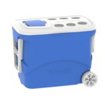 Caixa Térmica Grande Cooler 50 Litros Azul com Rodas Reforçadas Rodinhas - Soprano