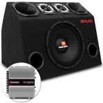 Caixa Trio Completa 980W RMS Woofer JBL Selenium + Tweeters + Drivers + Módulo Taramps Montada