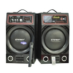 2 Caixas de Som Amplificada Usb Mp3 Microfone Guitarra Et43012ab - Eterny