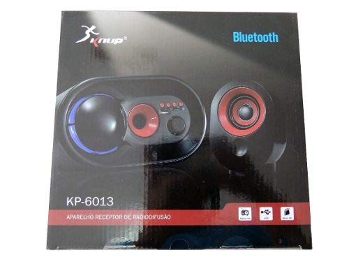 Caixas de Som Bluetooth Knup Kp-6013 16w Rms Vermelha