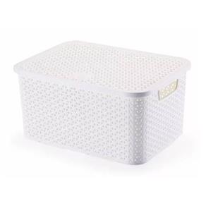 Caixas Organizadora Rattan 15L Kit 6 Peças Branco