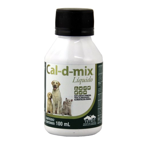 Cal-d-mix 100ml Vetnil Suplemento Cálcio Cães e Gatos