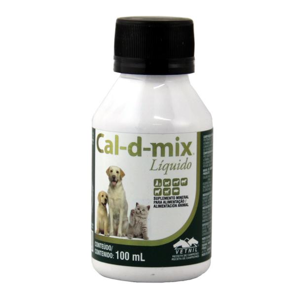 Cal-d-mix Suplemento Cálcio 100ml - Vetnil