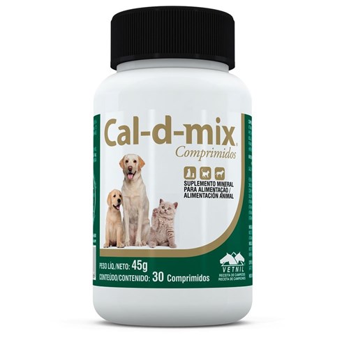 Cal-D-Mix Vetnil - 30 Comprimidos
