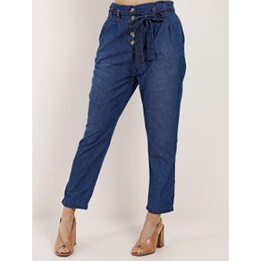 Calça Clochard Jeans Feminina Azul 40