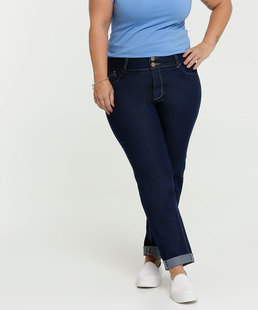 Calça Feminina Jeans Stretch Reta Plus Size Marisa