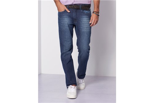 Calça Jeans Barcelona com Recorte - Azul - 44