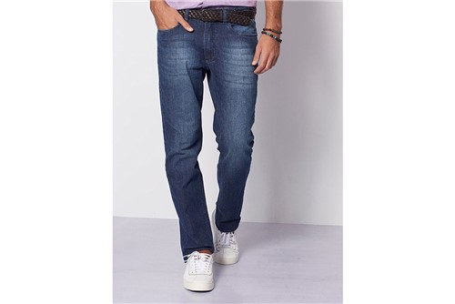 Calça Jeans Barcelona com Recorte - Azul - 38