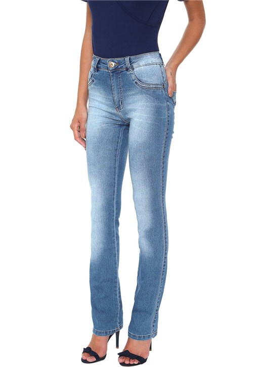 Calça Jeans Biotipo Reta Estonada Azul