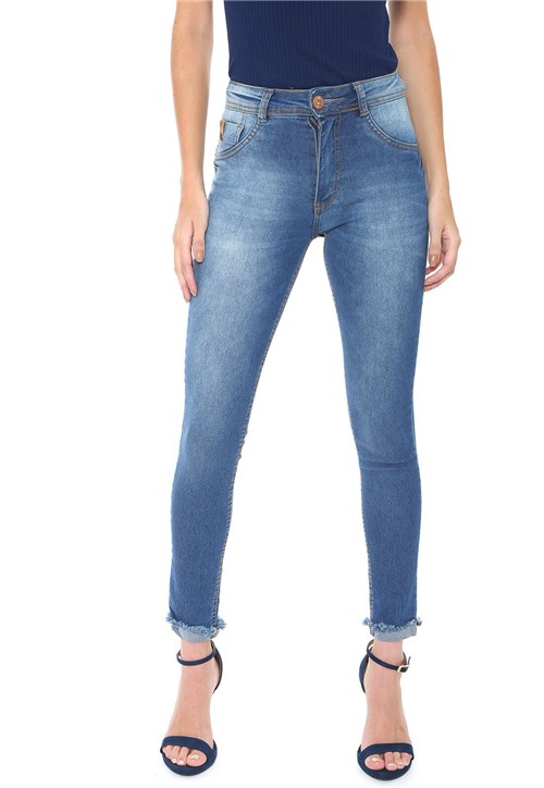 Calça Jeans Biotipo Skinny Desfiada Azul