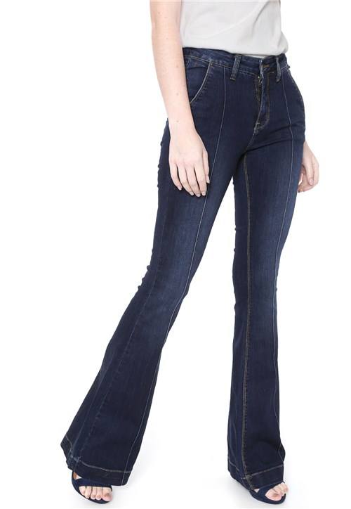 Calça Jeans Calvin Klein Flare Estonada Azul