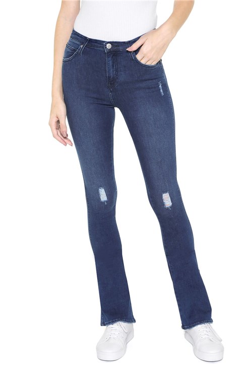 Calça Jeans Calvin Klein Jeans Bootcut Estonada Azul