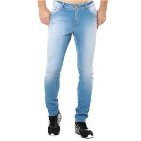 Calça Jeans Denuncia Skinny - Azul Bebê - 38