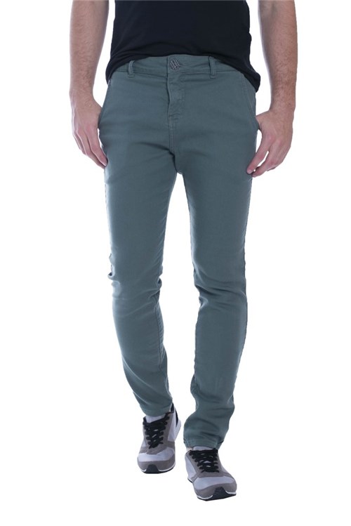 Calça Jeans Eventual Alfaiataria Verde (Verde, 34)