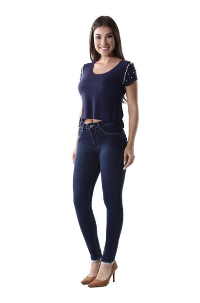 Kit 4 Calça Capri Feminina Jeans Com Licra Cintura Alta Com Efeito Levanta  Bumbum 36 em Promoção na Americanas