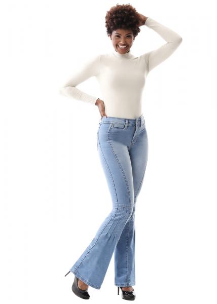 Calça Jeans Feminina Flare - 259233 - Sawary