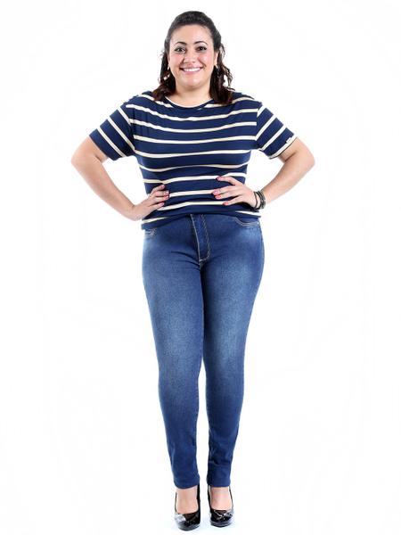 Calça Jeans Feminina Legging Plus Size- 247625 - Sawary