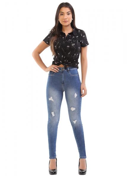 Calça Jeans Feminina Super Lipo - 262552 - Sawary
