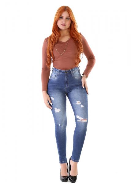 Calça Jeans Feminina Super Lipo - 263357 - Sawary