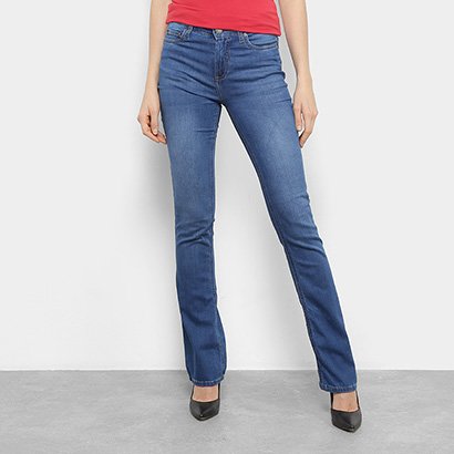 Calça Jeans Flare Calvin Klein Estonada Cintura Média Feminina