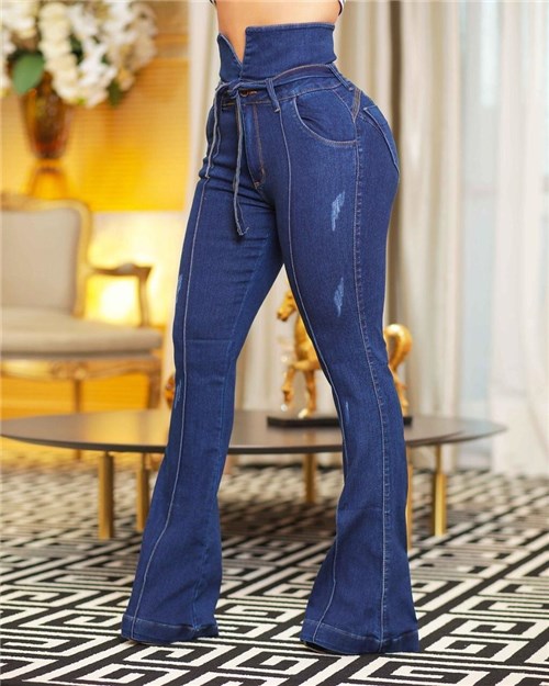 Calça Jeans Flare Cintura Alta 85897 (36, Azul)