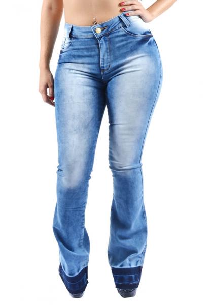 Calça Jeans Flare Classic Azul Claro - Kratos