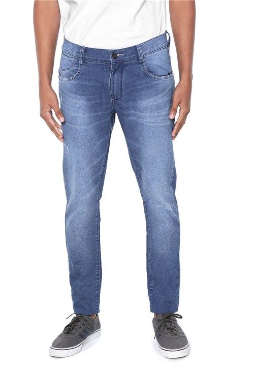 Calça Jeans HD Skinny Desgastes Azul