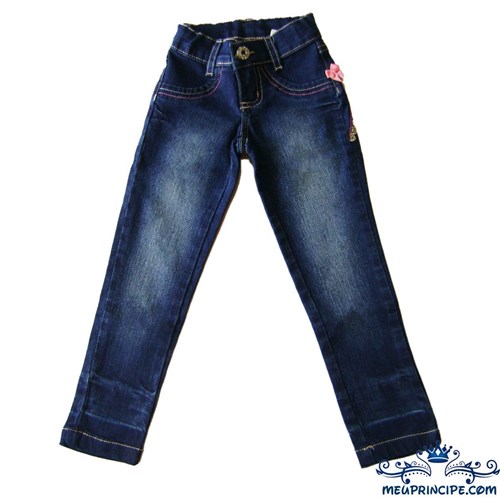 Calça Jeans Infantil Feminina com Lacinho (1)
