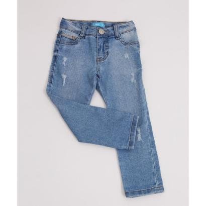 Calça Jeans Infantil MR Puídos Masculina