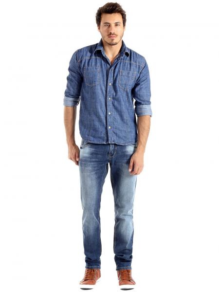 Calça Jeans Masculina Confort Skinny - 248408 - Sawary